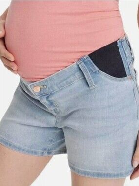 Under Belly Midi Maternity Jean Shorts - Isabel Maternity by Ingrid & Isabel 12